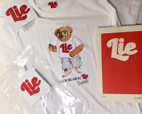 LIER BEAR. 2ª Edición camisetas Lie. 50 unidades firmadas y numeradas.